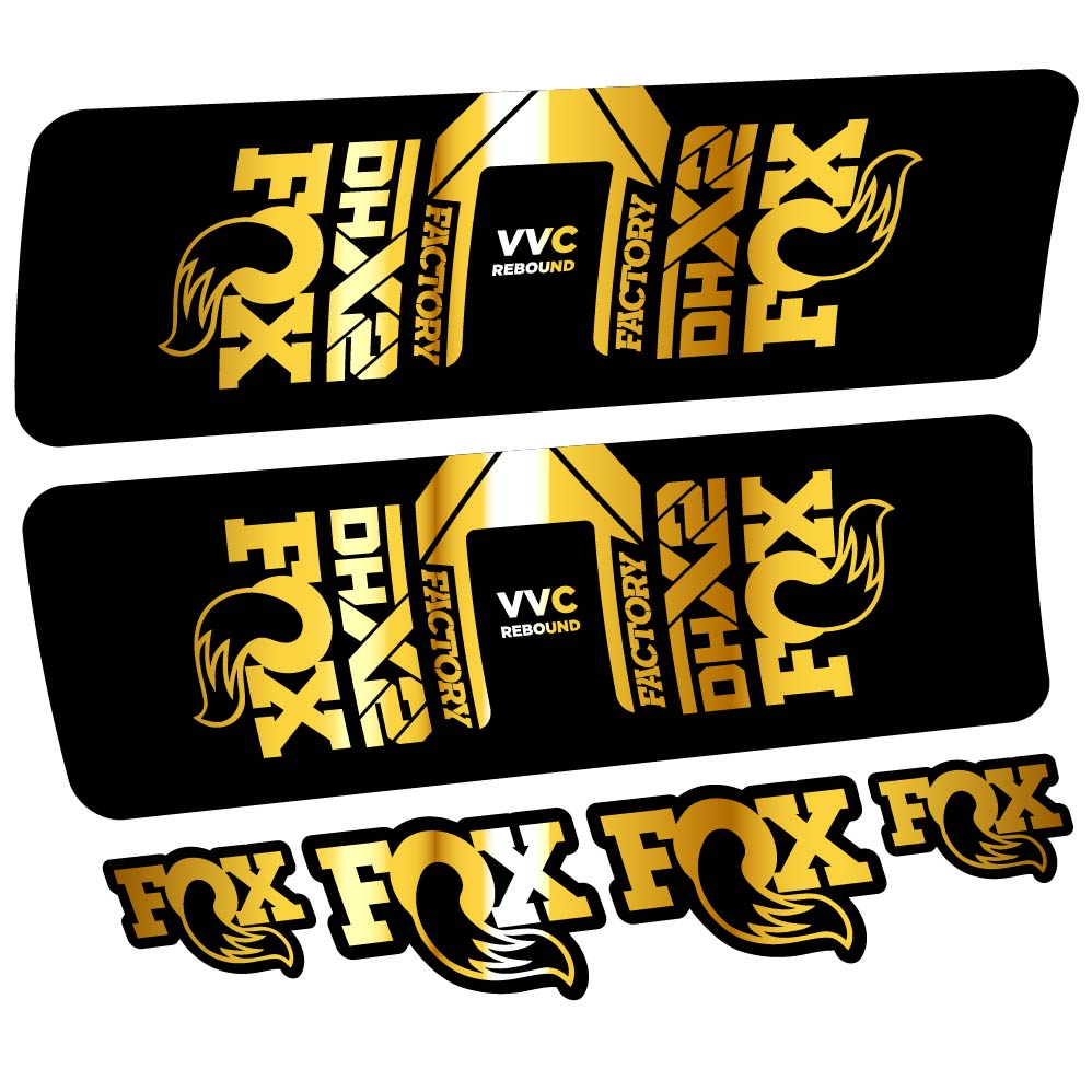 Stickers Fox DHX2 Factory 2021 compatibles Autocollants amortisseur VTT