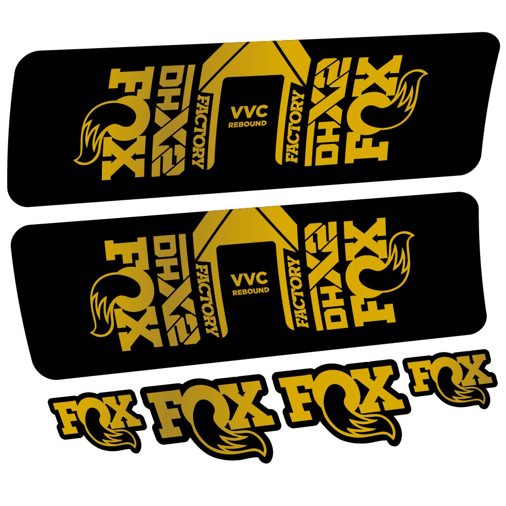 Stickers Fox DHX2 Factory 2021 compatibles Autocollants amortisseur VTT