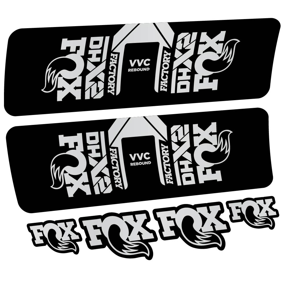 Stickers Fox DHX2 Factory 2021 compatibles Autocollants amortisseur VTT
