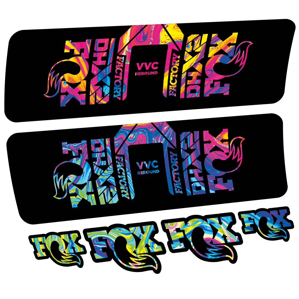 Stickers Fox DHX2 Factory 2021 compatibles Autocollants amortisseur VTT