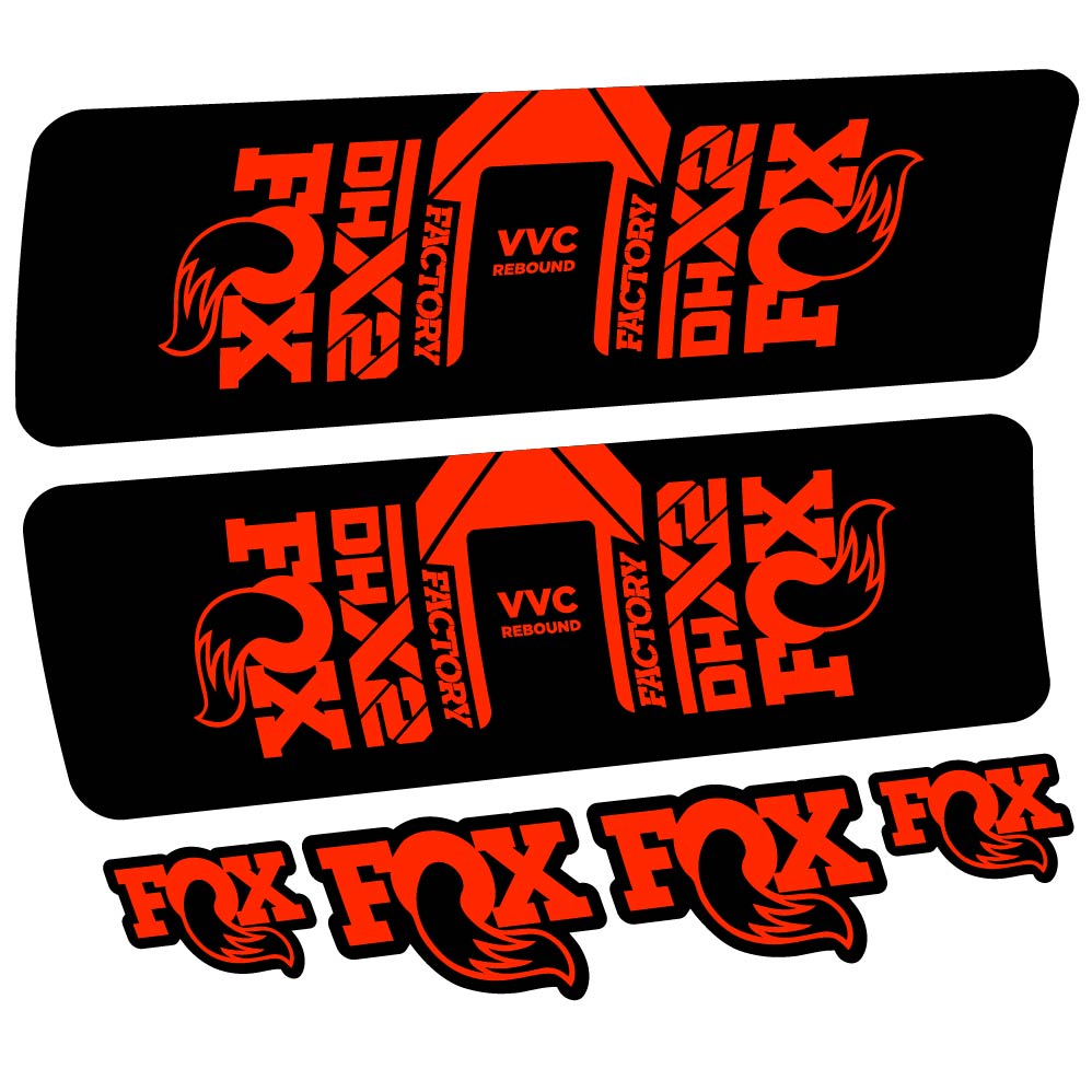 Stickers Fox DHX2 Factory 2021 compatibles Autocollants amortisseur VTT