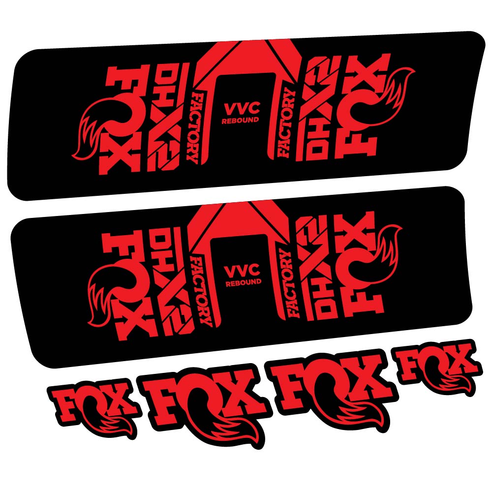 Stickers Fox DHX2 Factory 2021 compatibles Autocollants amortisseur VTT