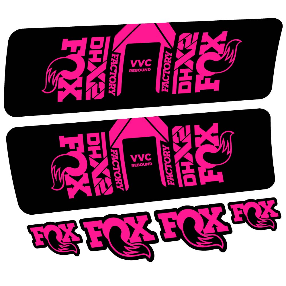 Stickers Fox DHX2 Factory 2021 compatibles Autocollants amortisseur VTT