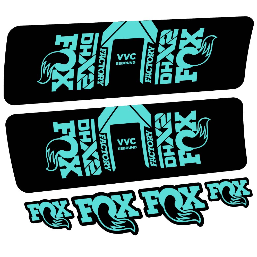 Stickers Fox DHX2 Factory 2021 compatibles Autocollants amortisseur VTT
