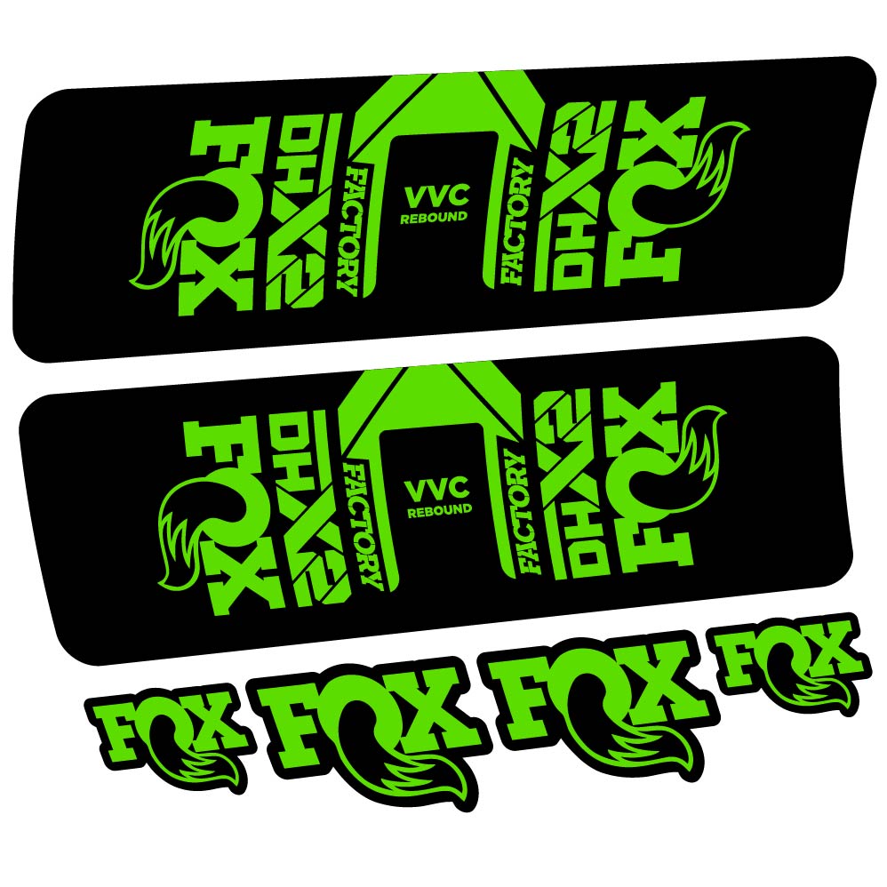 Stickers Fox DHX2 Factory 2021 compatibles Autocollants amortisseur VTT