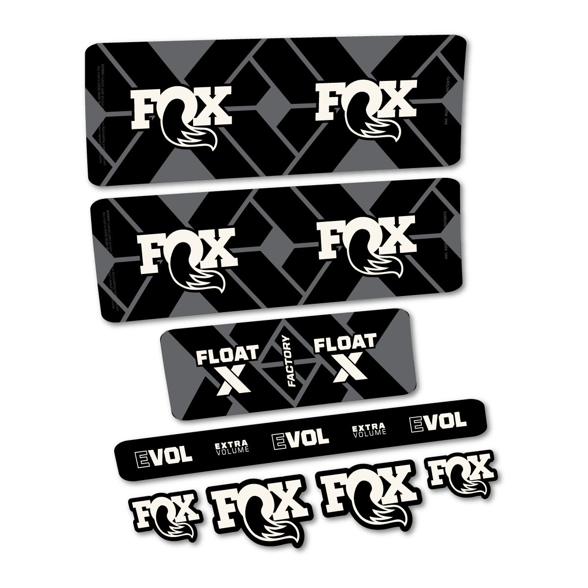 Stickers compatibles Fox Float X Factory 2027 pour amortisseur – autocollants vinyle - Blanc Cassé