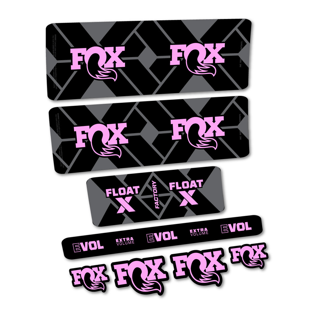 Stickers compatibles Fox Float X Factory 2027 pour amortisseur – autocollants vinyle - Lilas Clair