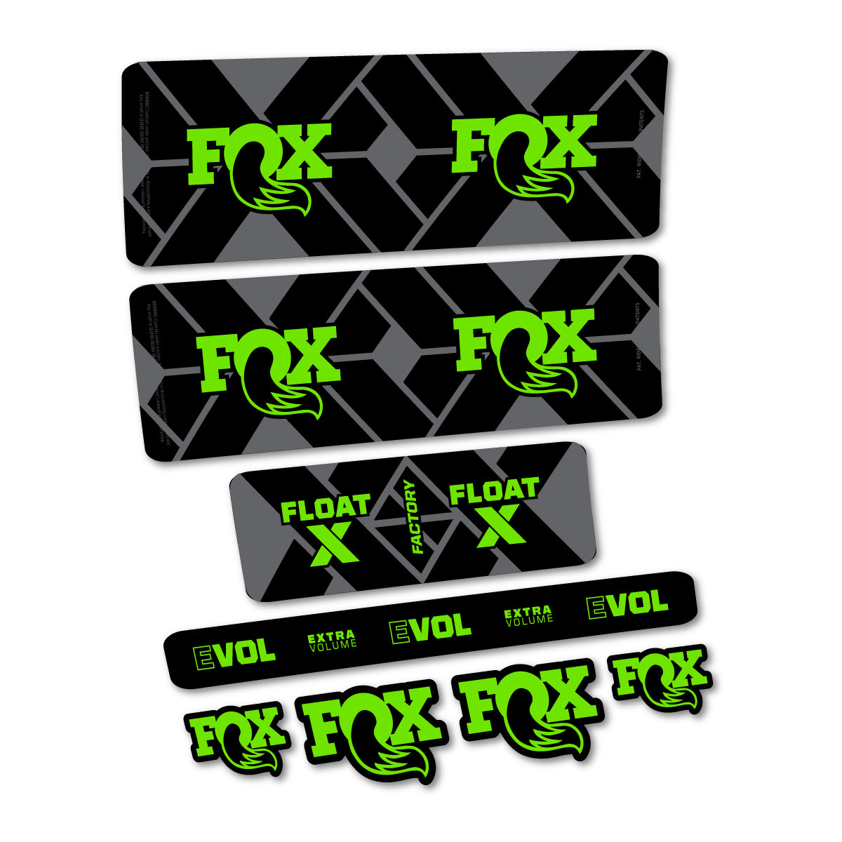 Stickers compatibles Fox Float X Factory 2027 pour amortisseur – autocollants vinyle - Vert Pistache