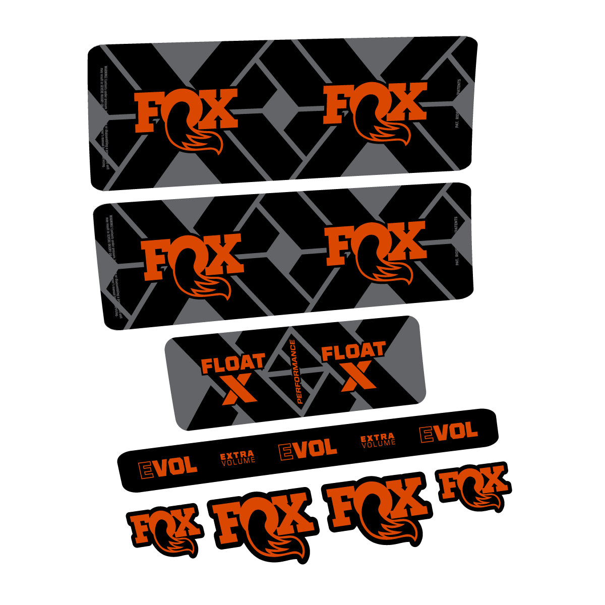 Stickers compatibles Fox Float X Performance 2027 pour amortisseur – autocollants vinyle - Argile
