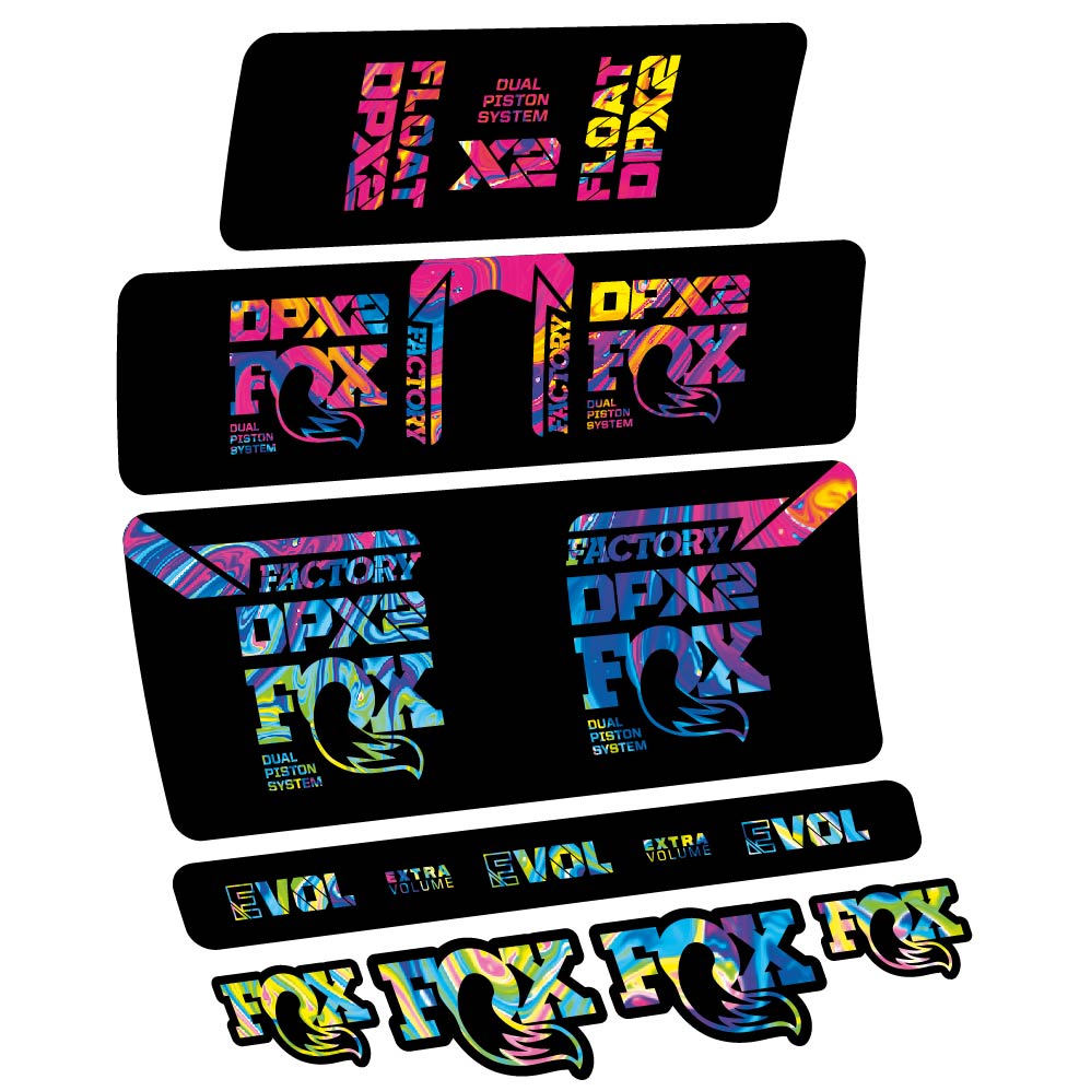 Stickers Fox Float DPX2 2021 compatibles Autocollants amortisseur