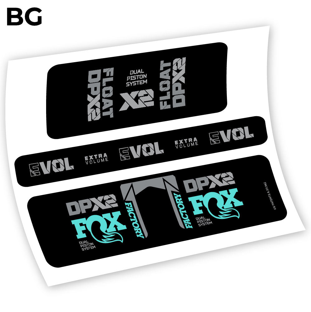 Stickers Fox Float Factory Racing DPX2 2021 compatibles Autocollants amortisseur