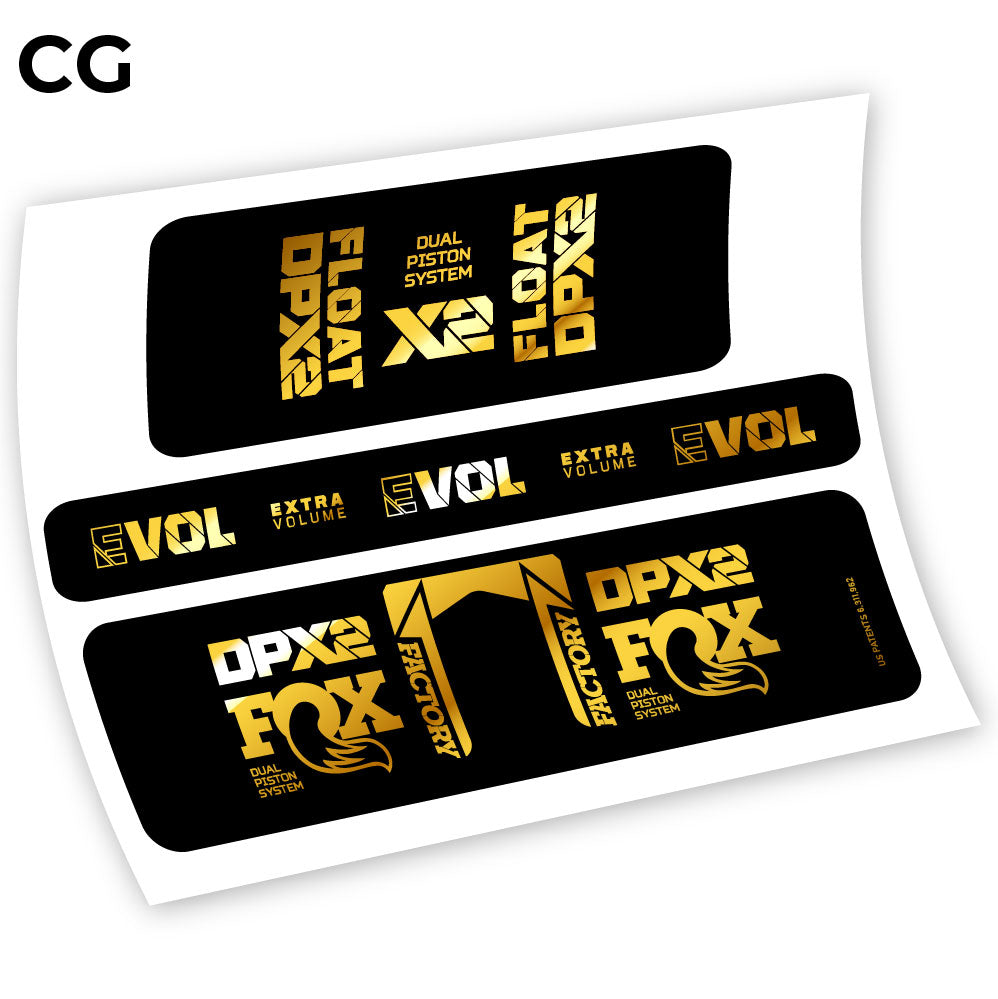 Stickers Fox Float Factory Racing DPX2 2021 compatibles Autocollants amortisseur
