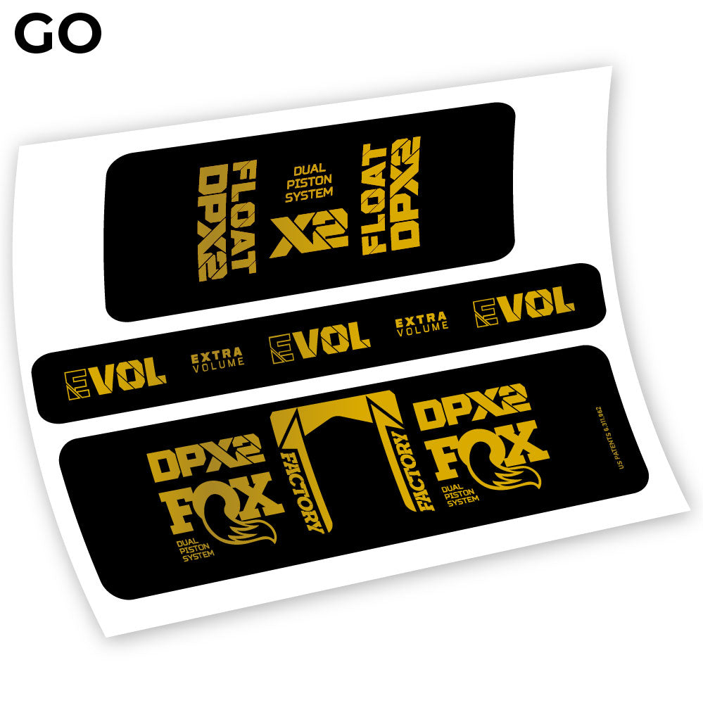 Stickers Fox Float Factory Racing DPX2 2021 compatibles Autocollants amortisseur