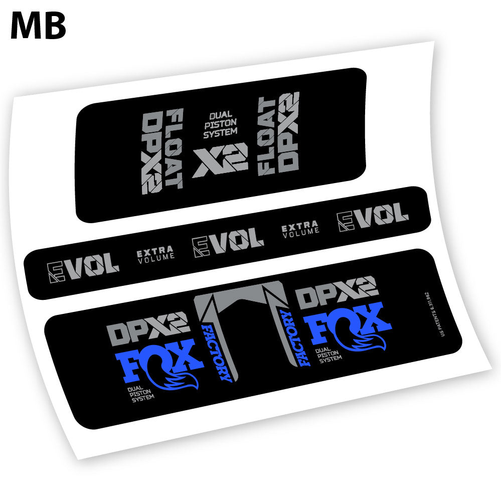 Stickers Fox Float Factory Racing DPX2 2021 compatibles Autocollants amortisseur