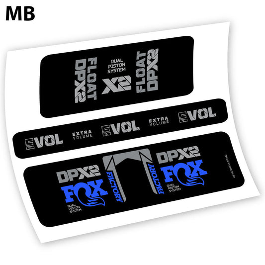 Stickers Fox Float Factory Racing DPX2 2021 compatibles Autocollants amortisseur