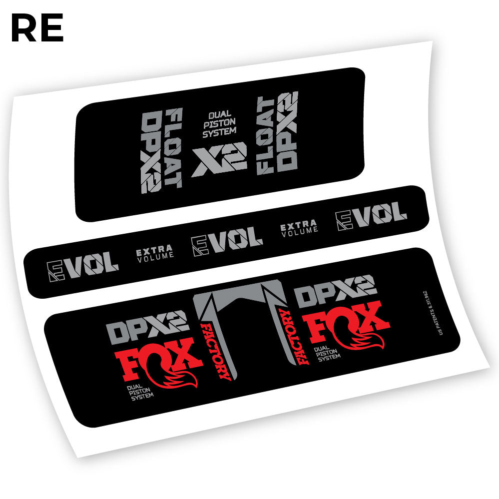 Stickers Fox Float Factory Racing DPX2 2021 compatibles Autocollants amortisseur