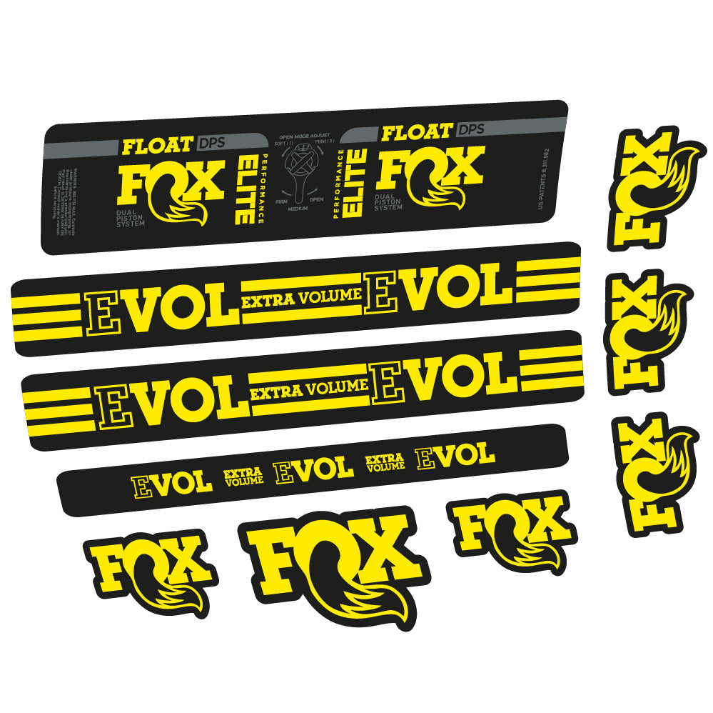 Stickers Fox Float DPS Elite compatibles - Autocollants amortisseur VTT