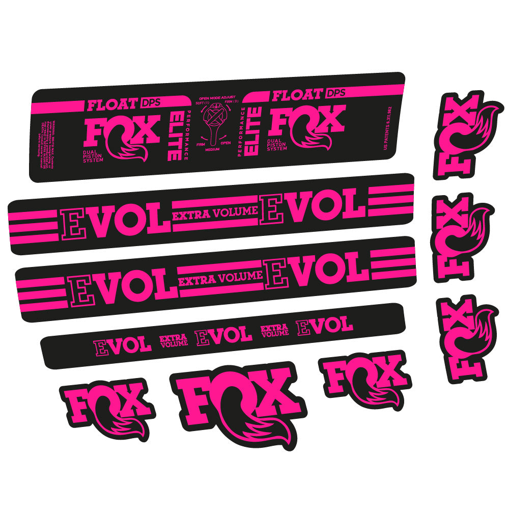 Stickers Fox Float DPS Elite compatibles - Autocollants amortisseur VTT