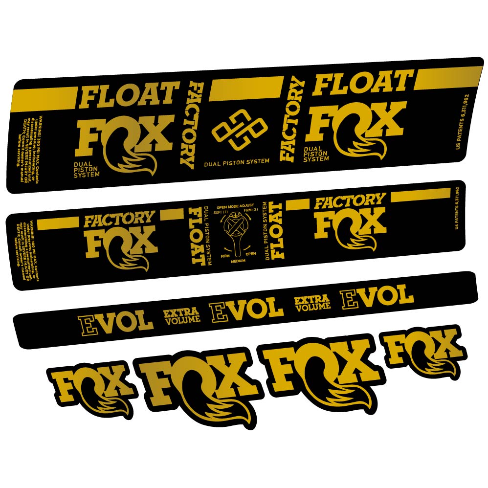 Stickers Fox DPS Factory 2019 compatibles Autocollants amortisseur