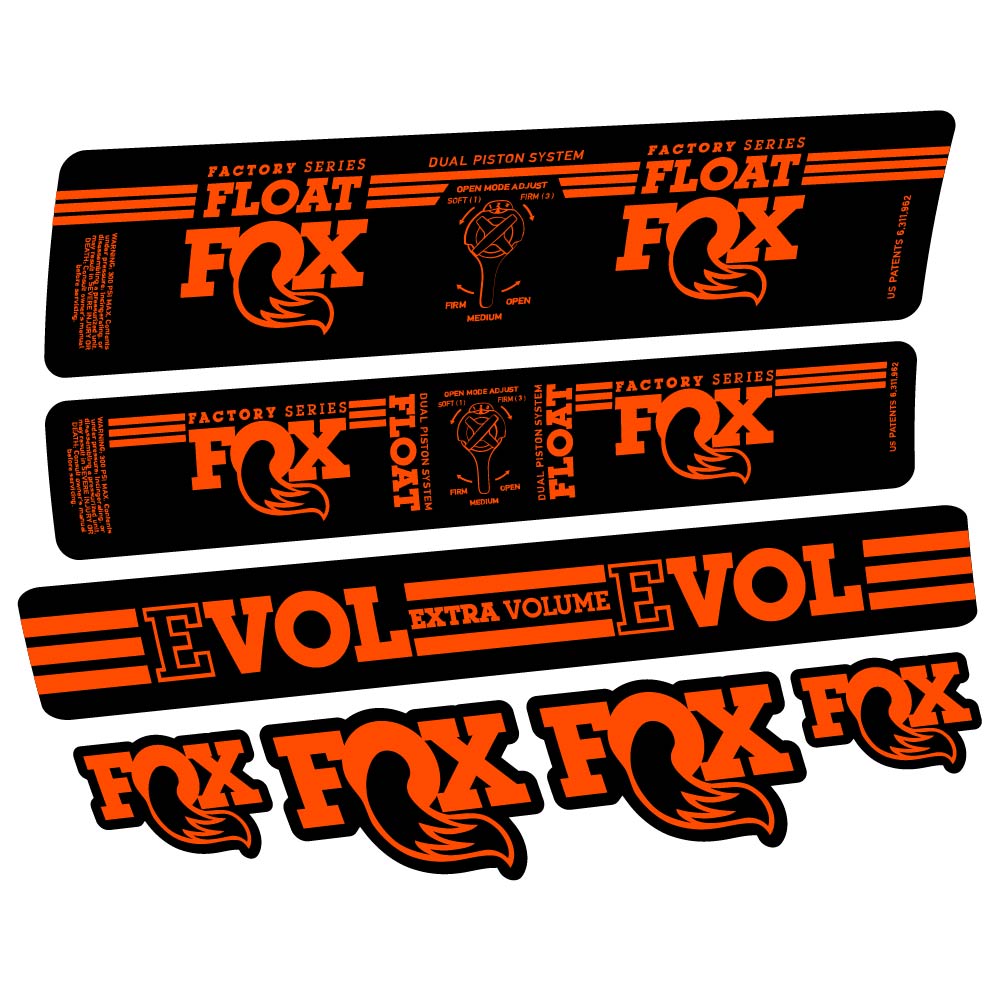 Stickers Fox Float DPS Factory 2016 compatibles Autocollants amortisseur