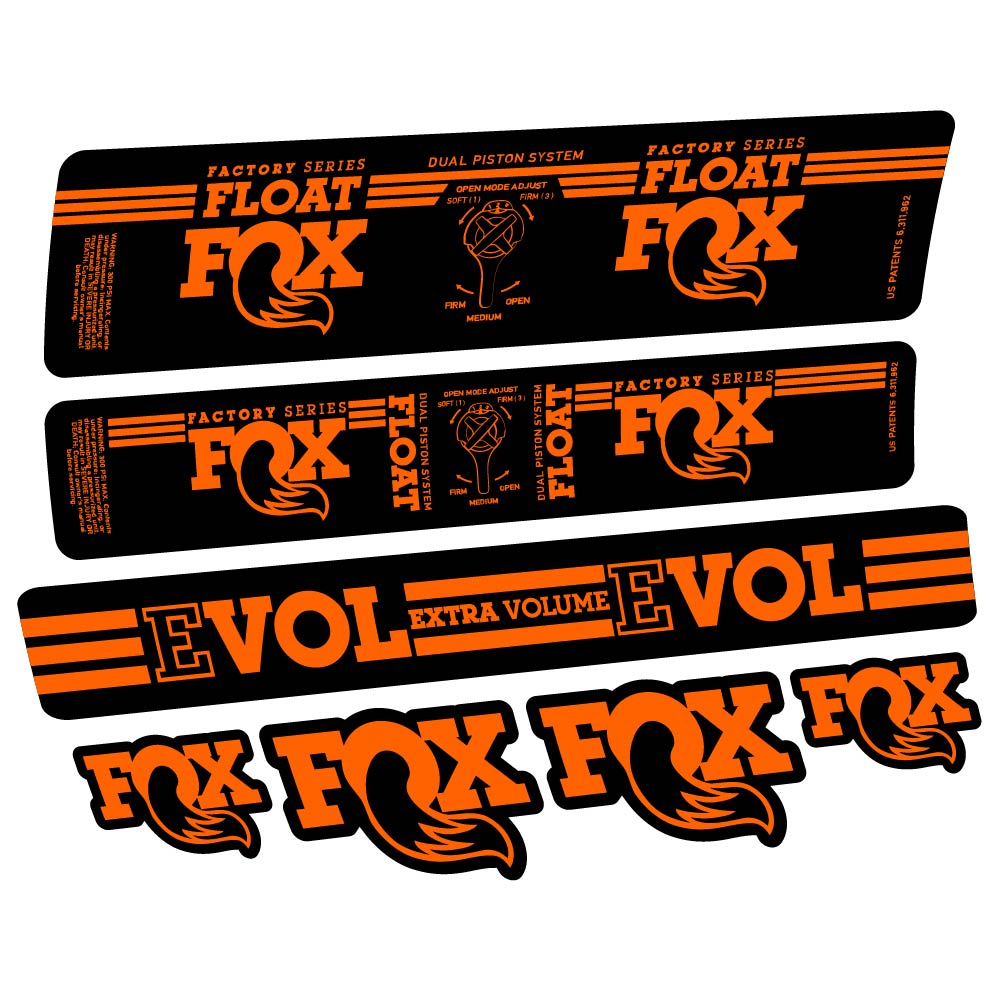 Stickers Fox Float DPS Factory 2016 compatibles Autocollants amortisseur