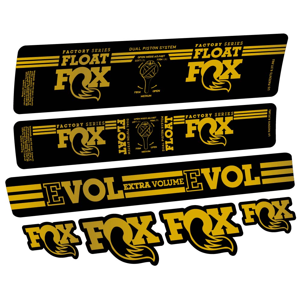 Stickers Fox Float DPS Factory 2016 compatibles Autocollants amortisseur