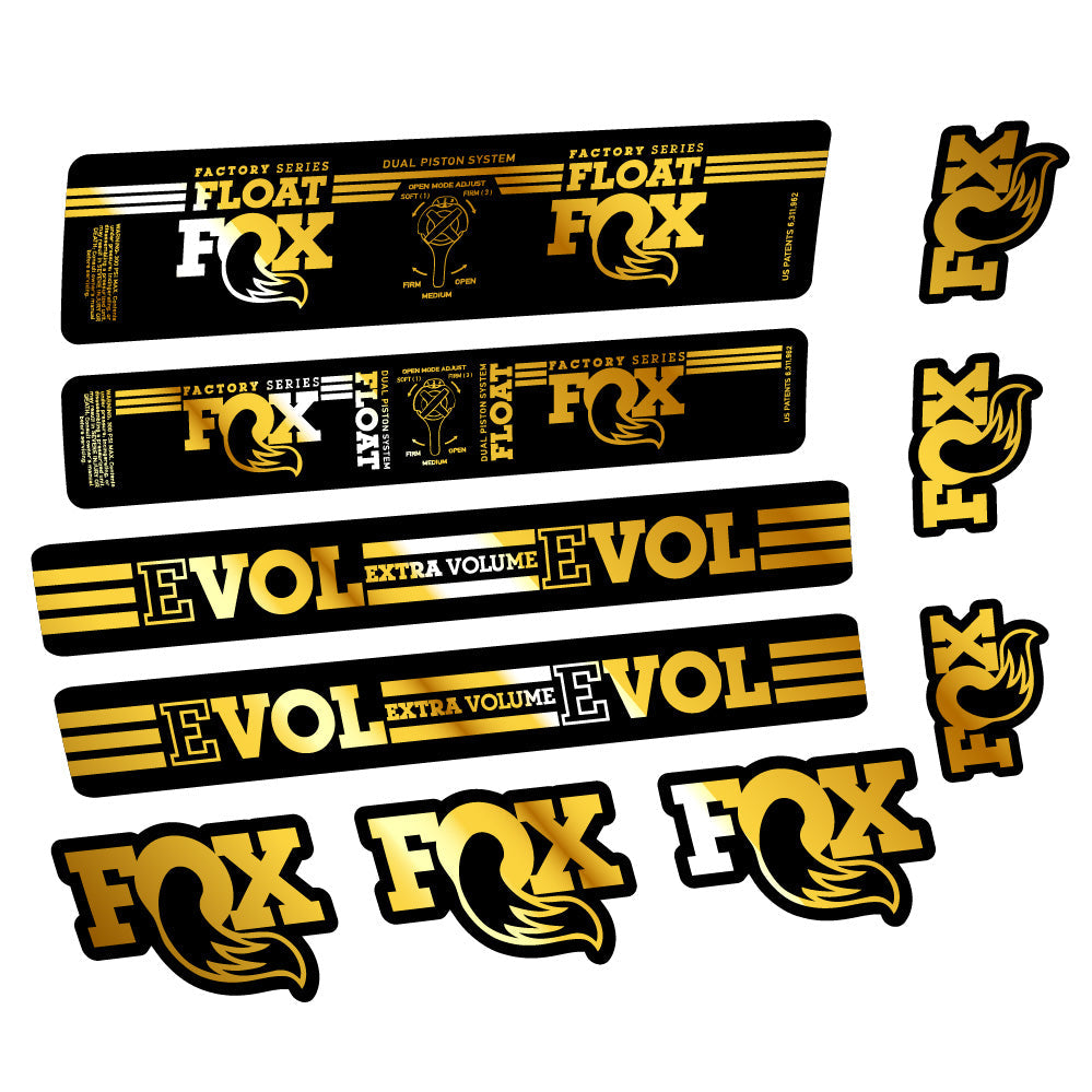 Stickers Fox Float DPS Factory compatibles - Autocollants amortisseur VTT