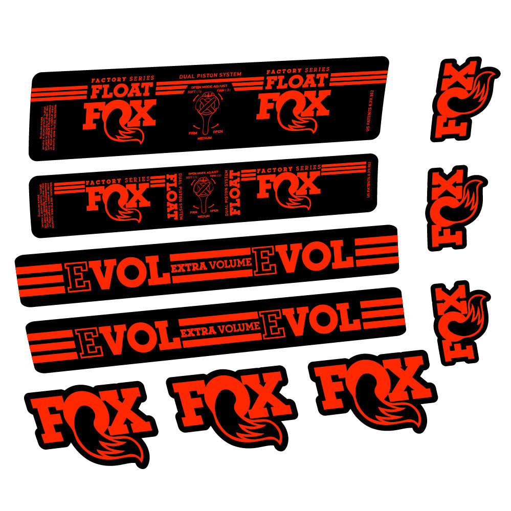 Stickers Fox Float DPS Factory compatibles - Autocollants amortisseur VTT