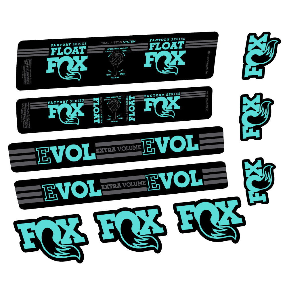Stickers Fox Float DPS Factory compatibles - Autocollants amortisseur VTT