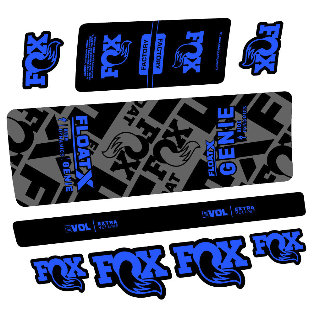 Stickers Fox Float X Genie compatibles - Autocollants amortisseur VTT