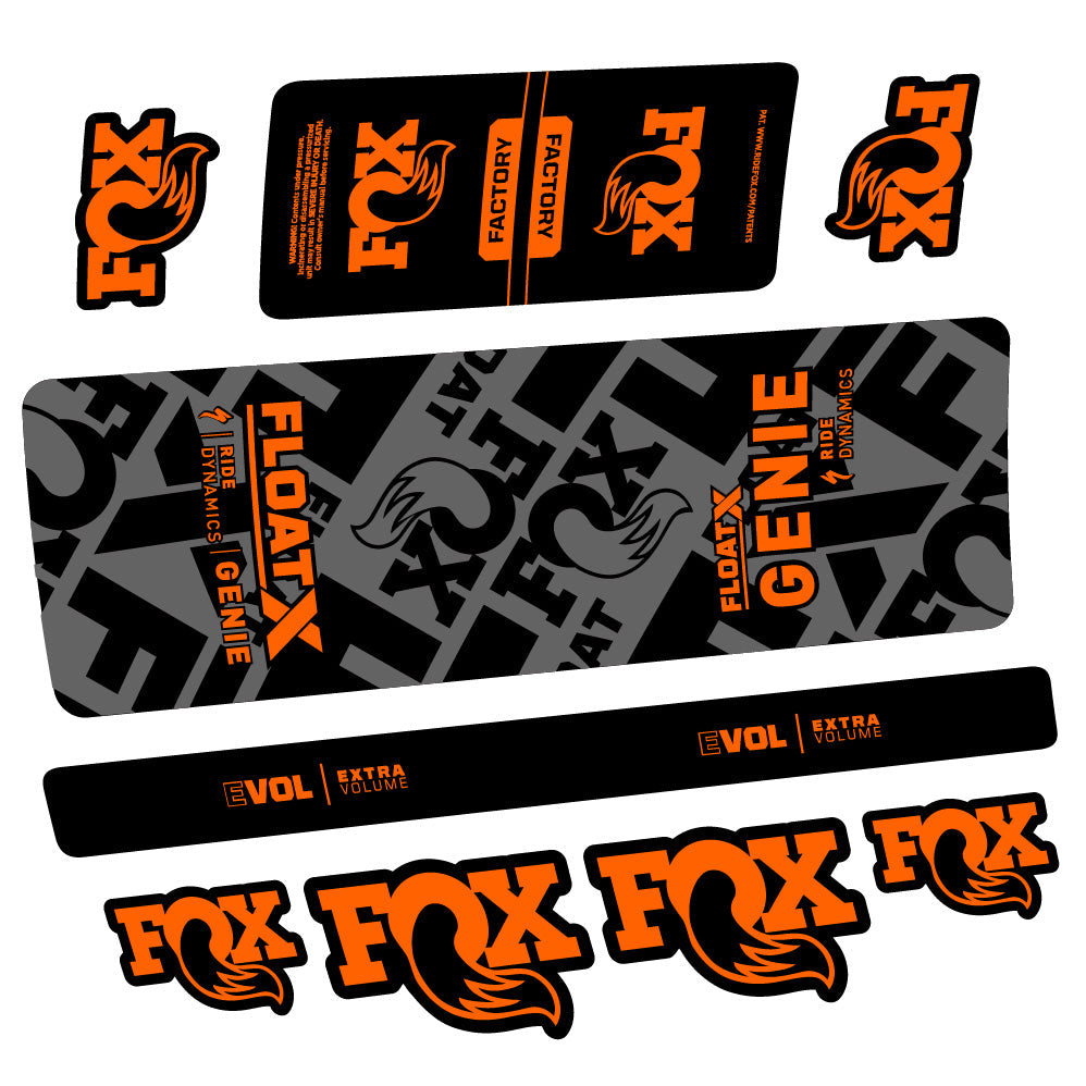 Stickers Fox Float X Genie compatibles - Autocollants amortisseur VTT