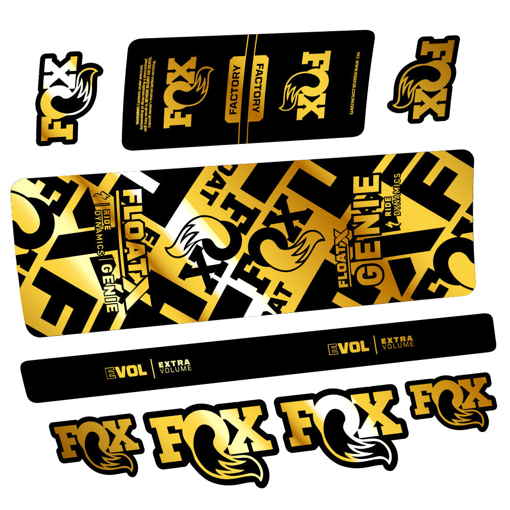 Stickers Fox Float X Genie compatibles Autocollants amortisseur arrière