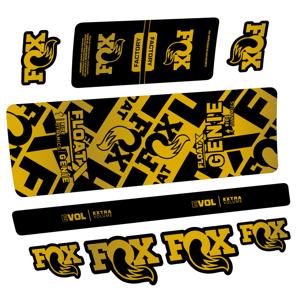 Stickers Fox Float X Genie compatibles Autocollants amortisseur arrière