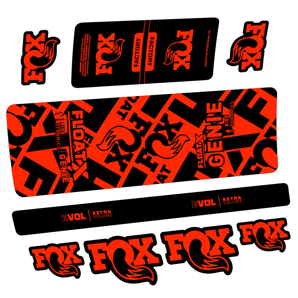 Stickers Fox Float X Genie compatibles Autocollants amortisseur arrière