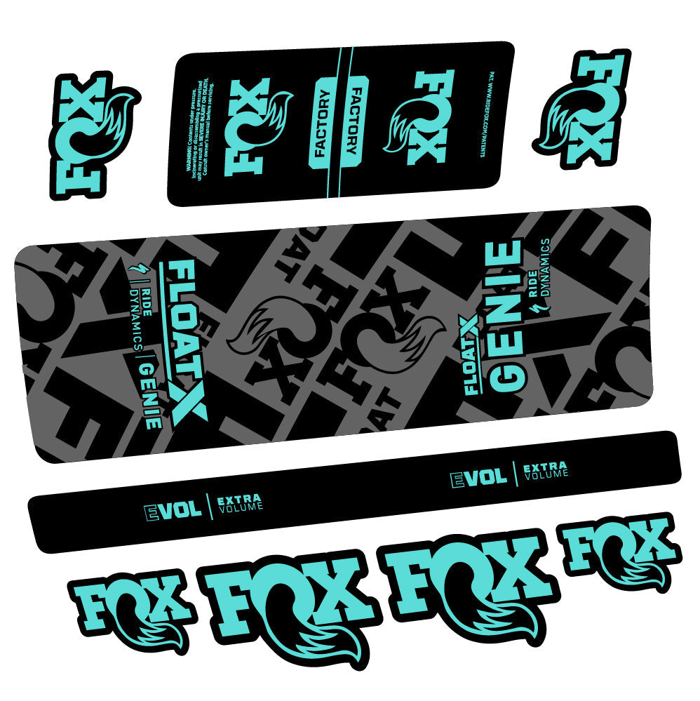 Stickers Fox Float X Genie compatibles Autocollants amortisseur arrière