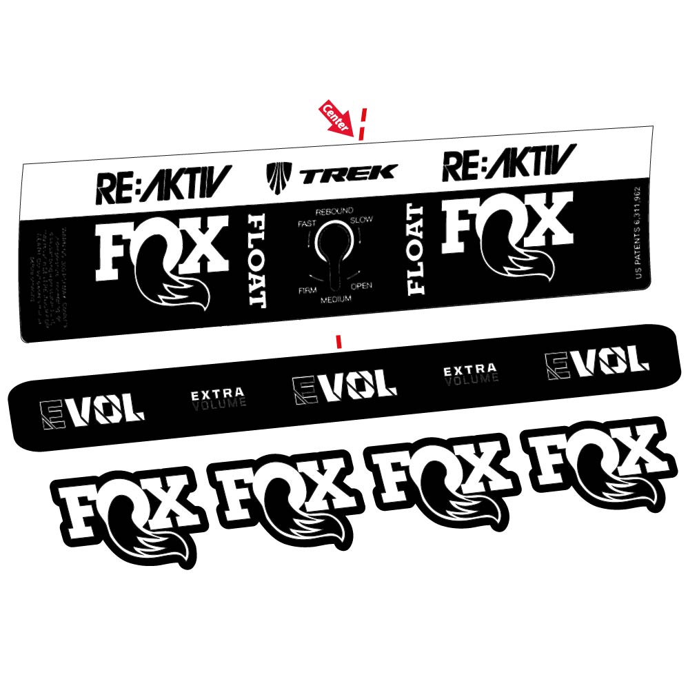 Stickers Fox Float Reactiv Trek compatibles Autocollants amortisseur