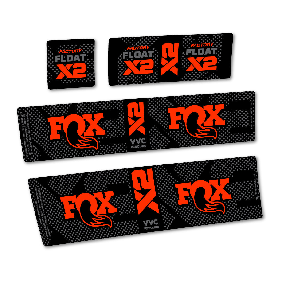Luminous Orange decal for Fox Factory Float X2 rear shock – bike sticker vinyl