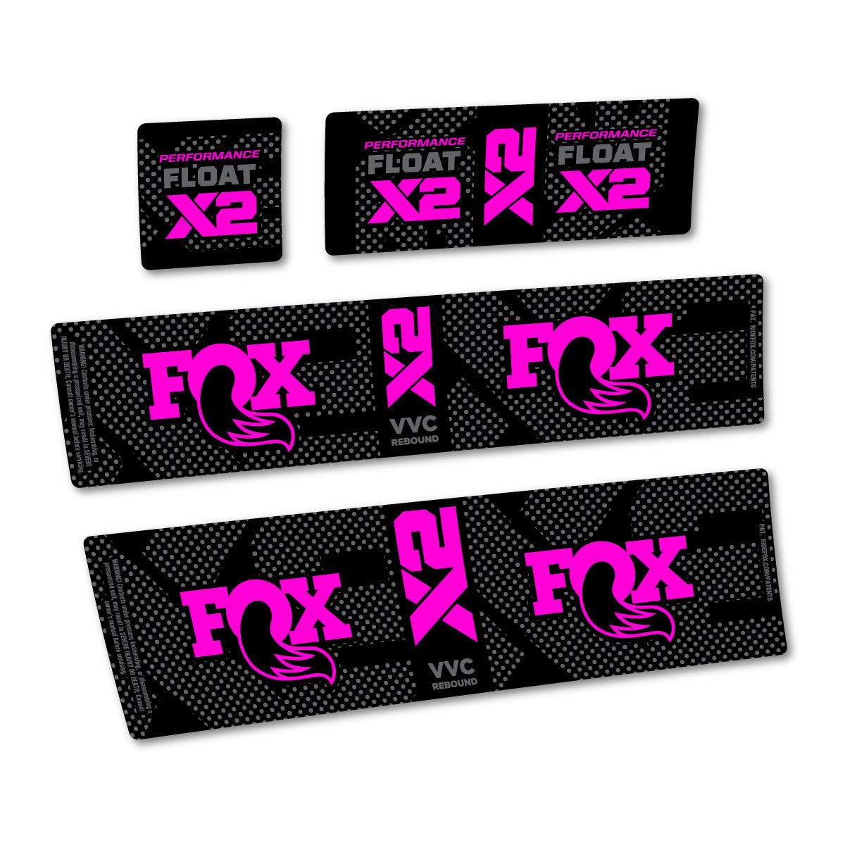 Fuchsia Neon decal for Fox Performance Float X2 rear shock – bike sticker vinyl