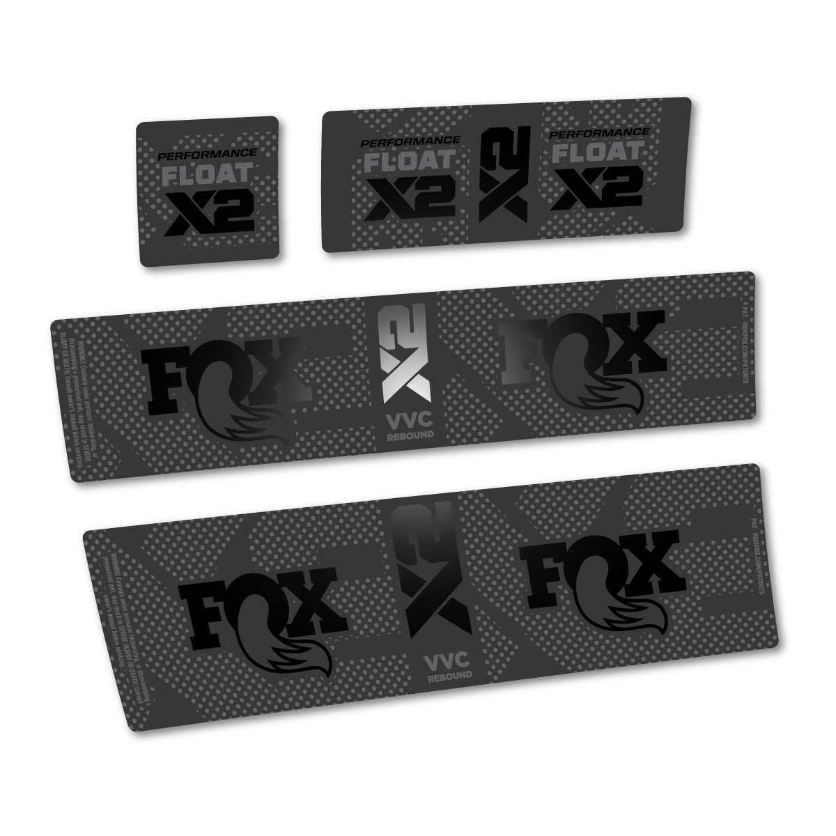 Stickers compatibles Fox Performance Float X2 pour amortisseur – autocollants vinyle - Noir