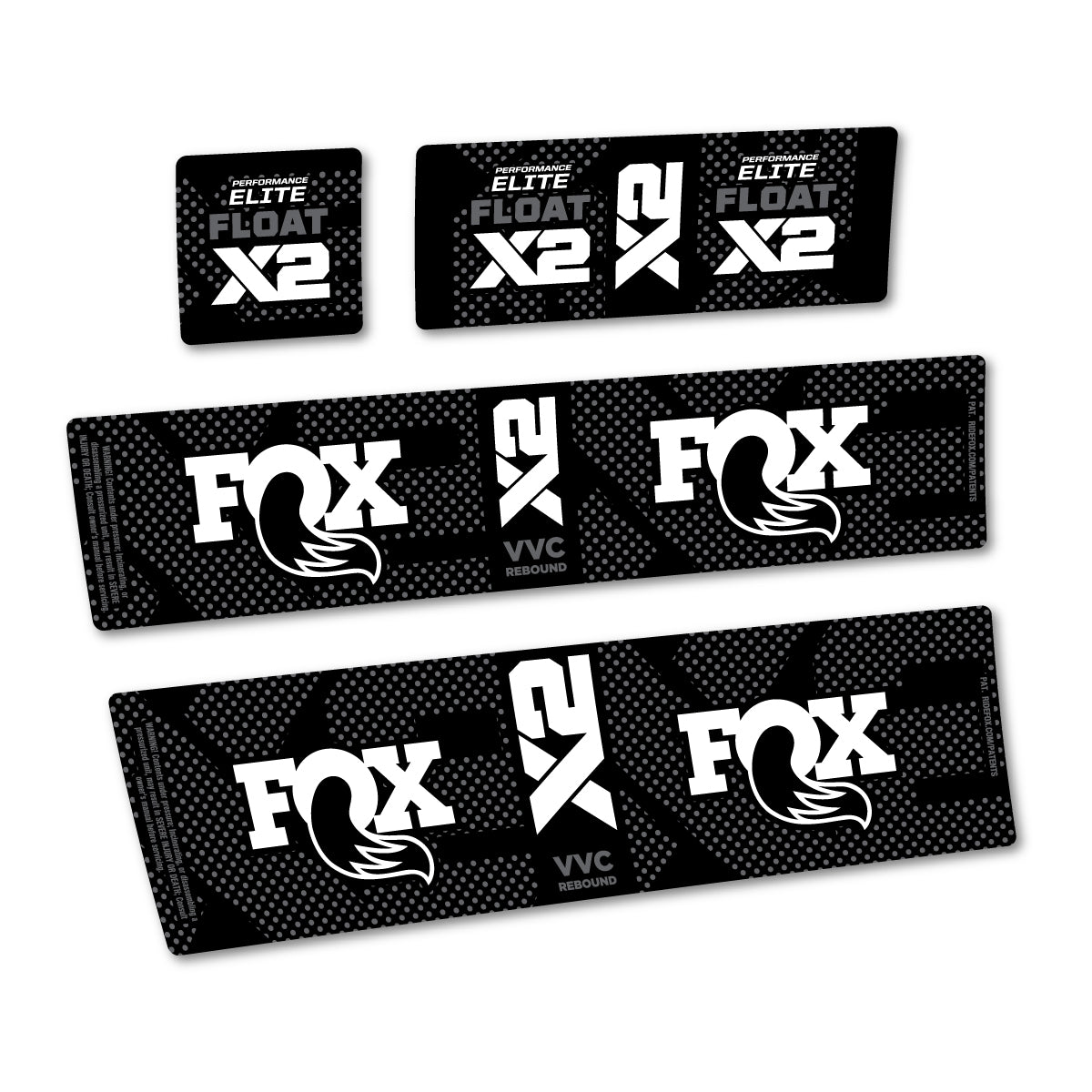 Stickers compatibles Fox Performance Elite Float X2 pour amortisseur – autocollants vinyle - Blanc