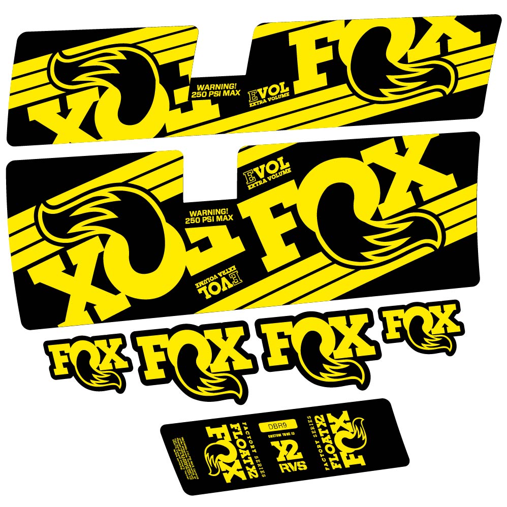 Stickers Fox Float X2 Factory 2016 compatibles Autocollants amortisseur