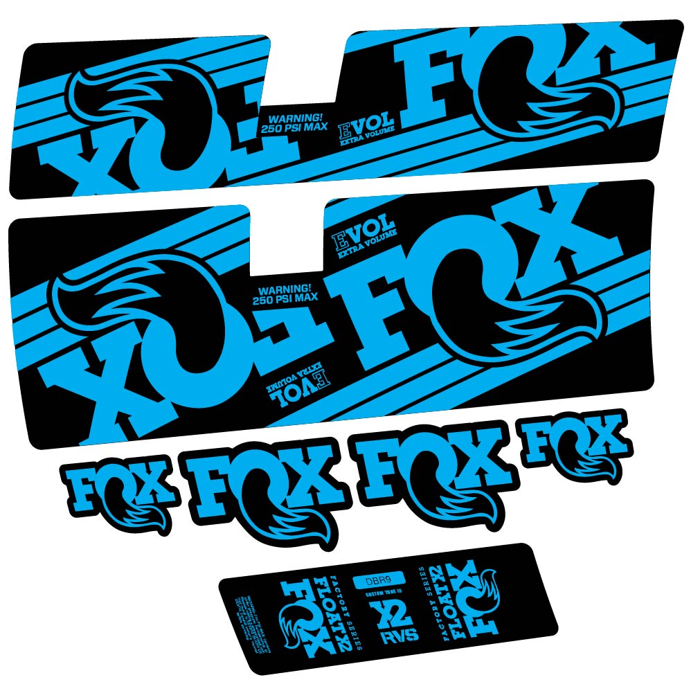 Stickers Fox Float X2 Factory 2016 compatibles Autocollants amortisseur