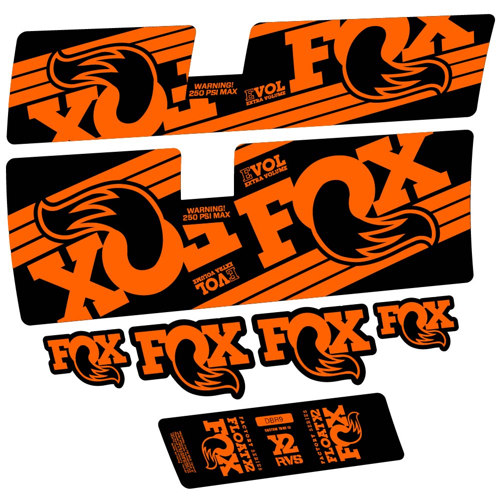 Stickers Fox Float X2 Factory 2016 compatibles Autocollants amortisseur
