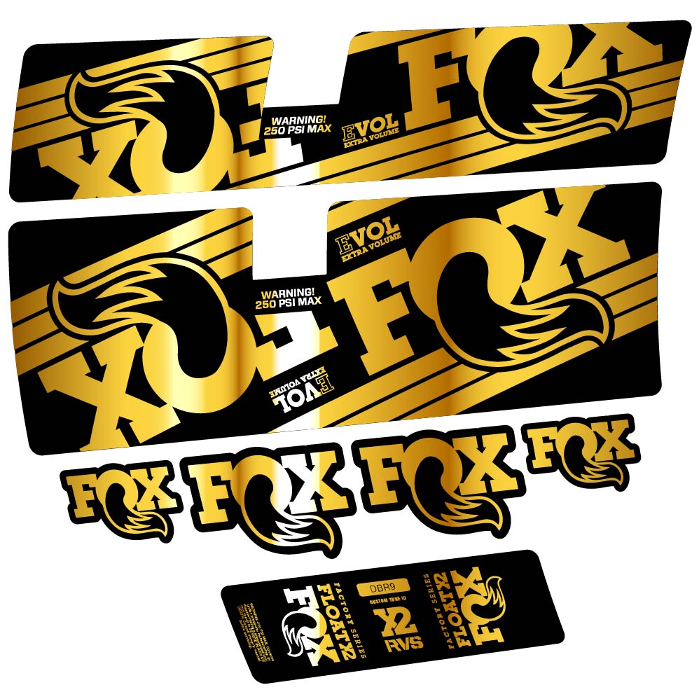 Stickers Fox Float X2 Factory 2016 compatibles Autocollants amortisseur