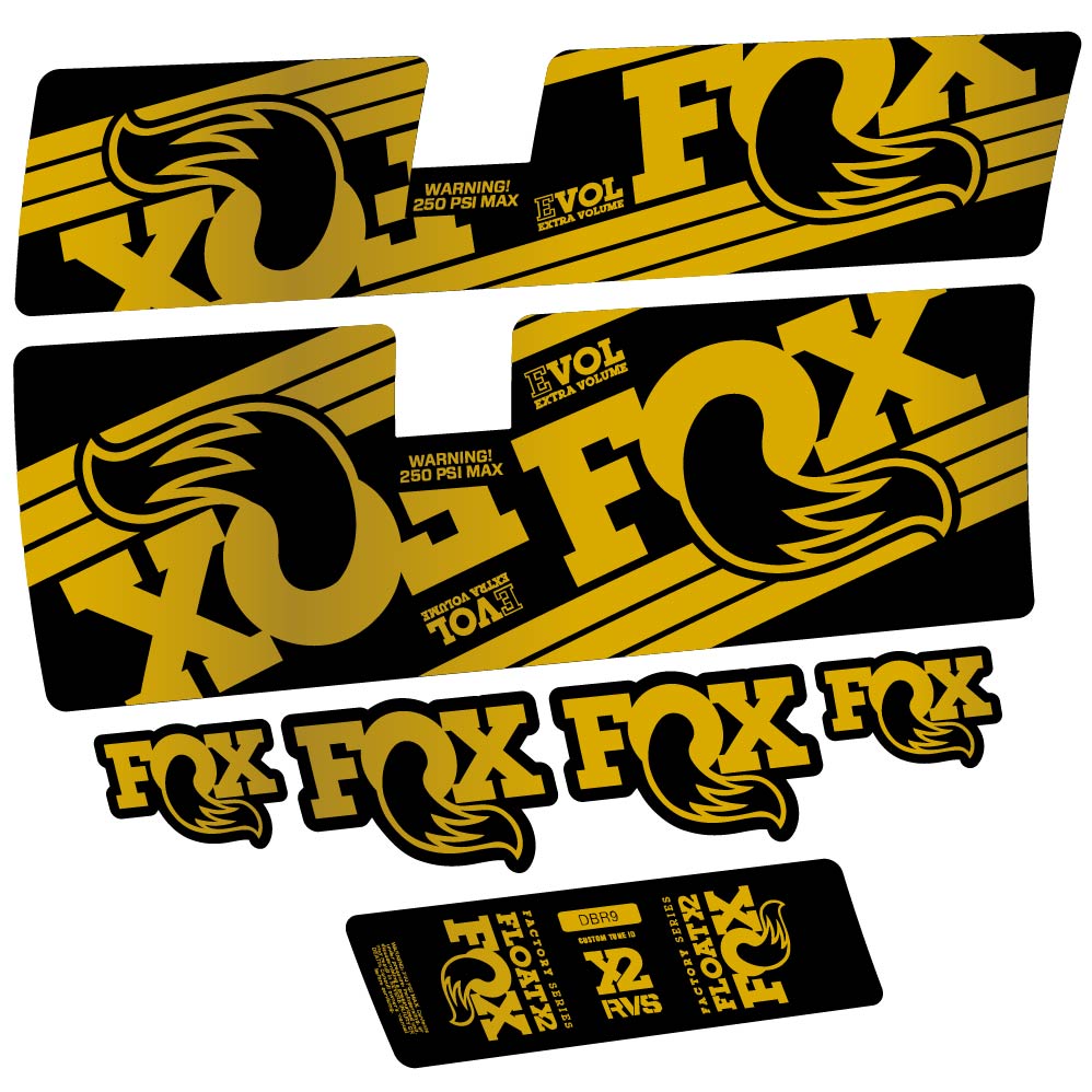 Stickers Fox Float X2 Factory 2016 compatibles Autocollants amortisseur