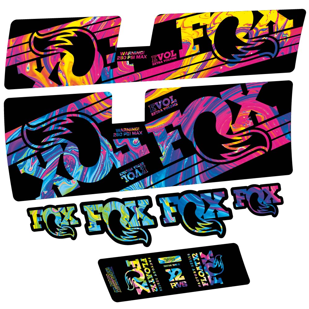 Stickers Fox Float X2 Factory 2016 compatibles Autocollants amortisseur