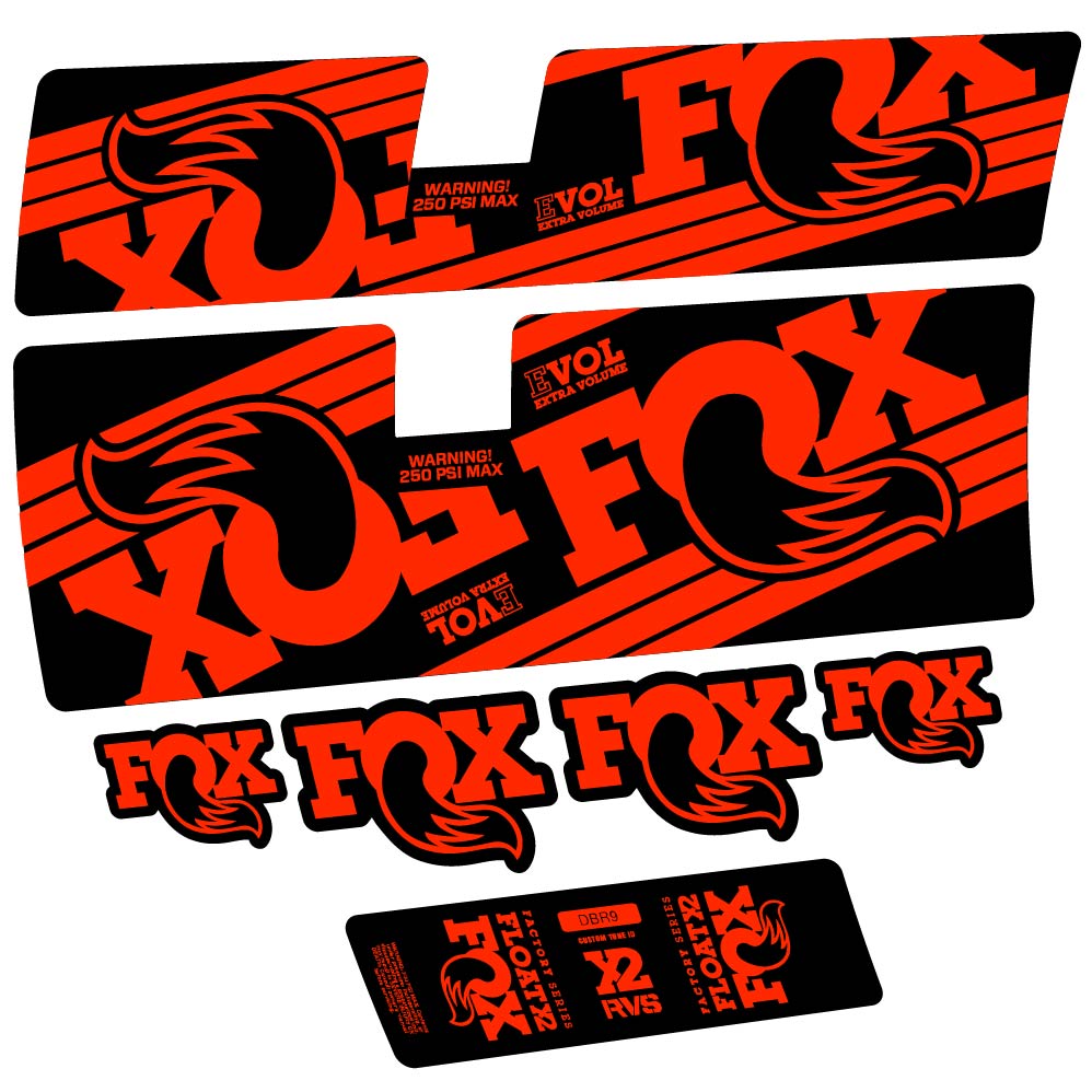 Stickers Fox Float X2 Factory 2016 compatibles Autocollants amortisseur