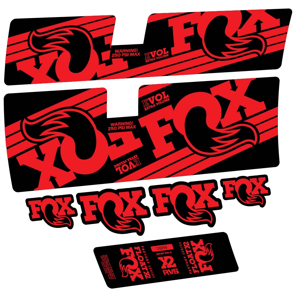 Stickers Fox Float X2 Factory 2016 compatibles Autocollants amortisseur