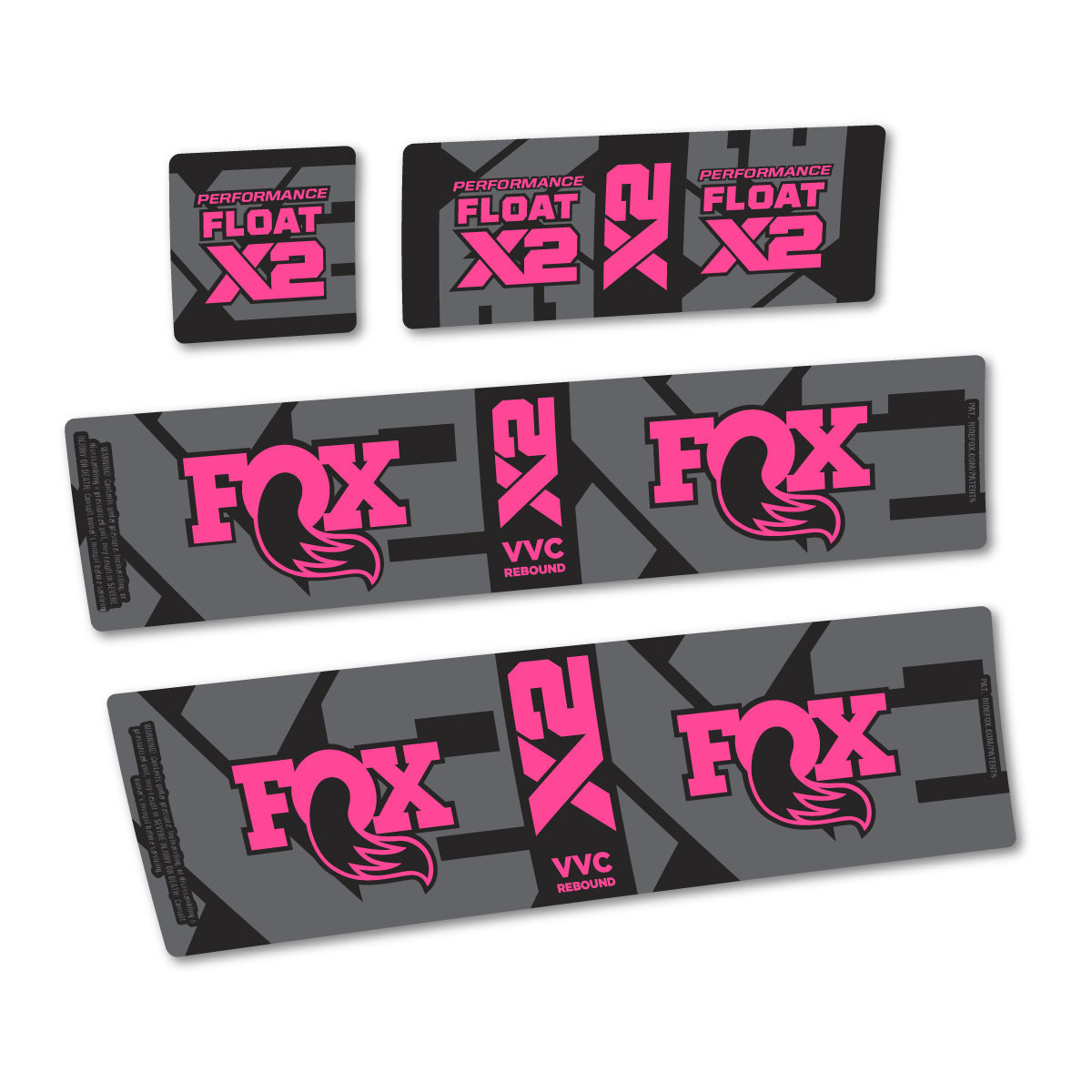 Bubblegum Pink decal for Fox Performance Float X2 2026 rear shock – bike sticker vinyl