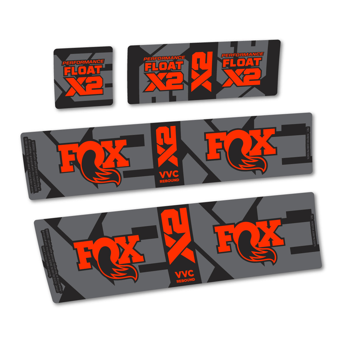 Luminous Orange decal for Fox Performance Float X2 2026 rear shock – bike sticker vinyl